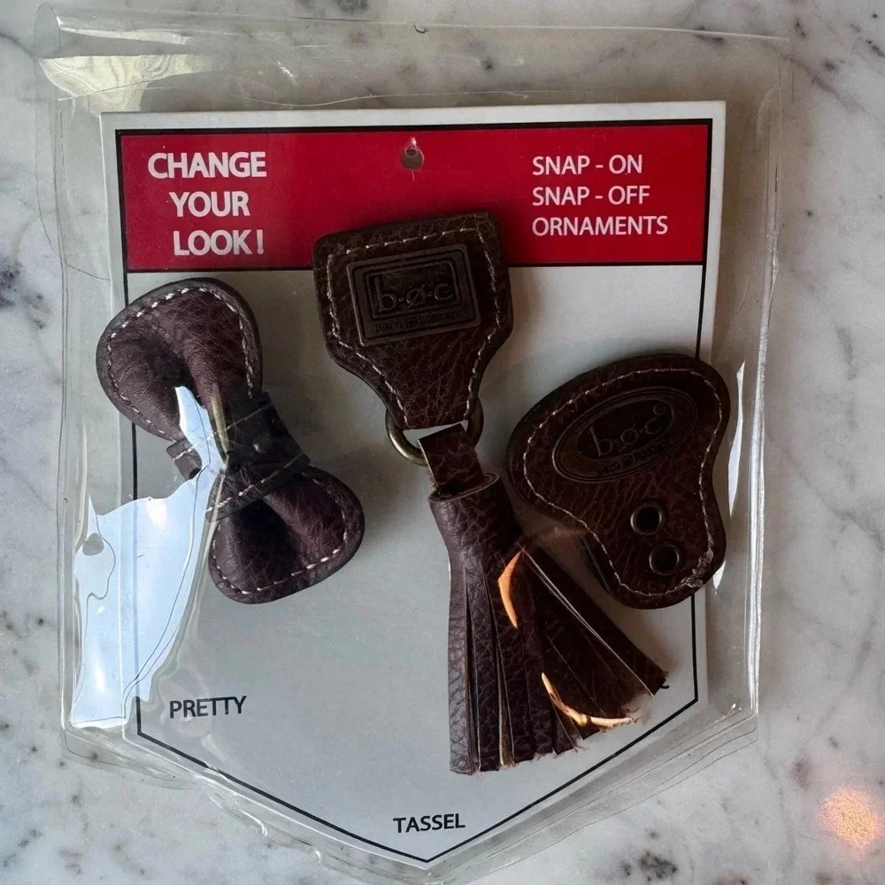 B.O.C Born Concepts snap-on purse accessories - brown leather